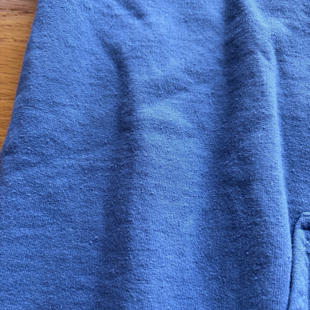 Lonely Ghost Hoodie Large Blue Want To Go For A Walk Puff Print Streetwear Indie - Picture 5 of 16